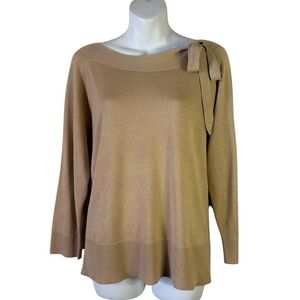Tommy Bahama Silk + Cashmere Sweater Bow Accent Size 12/14